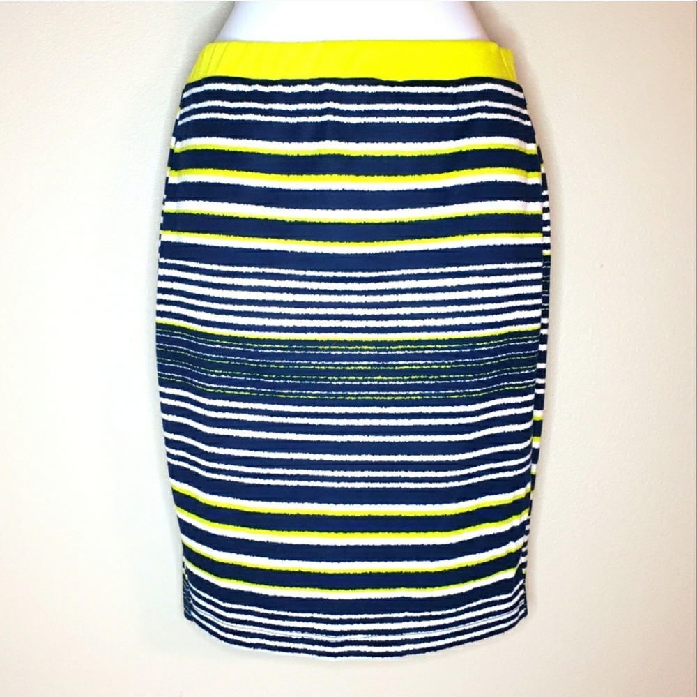 HeartSoul Elastic Waistband Stripe Pencil Skirt